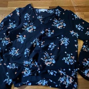 black floral top
